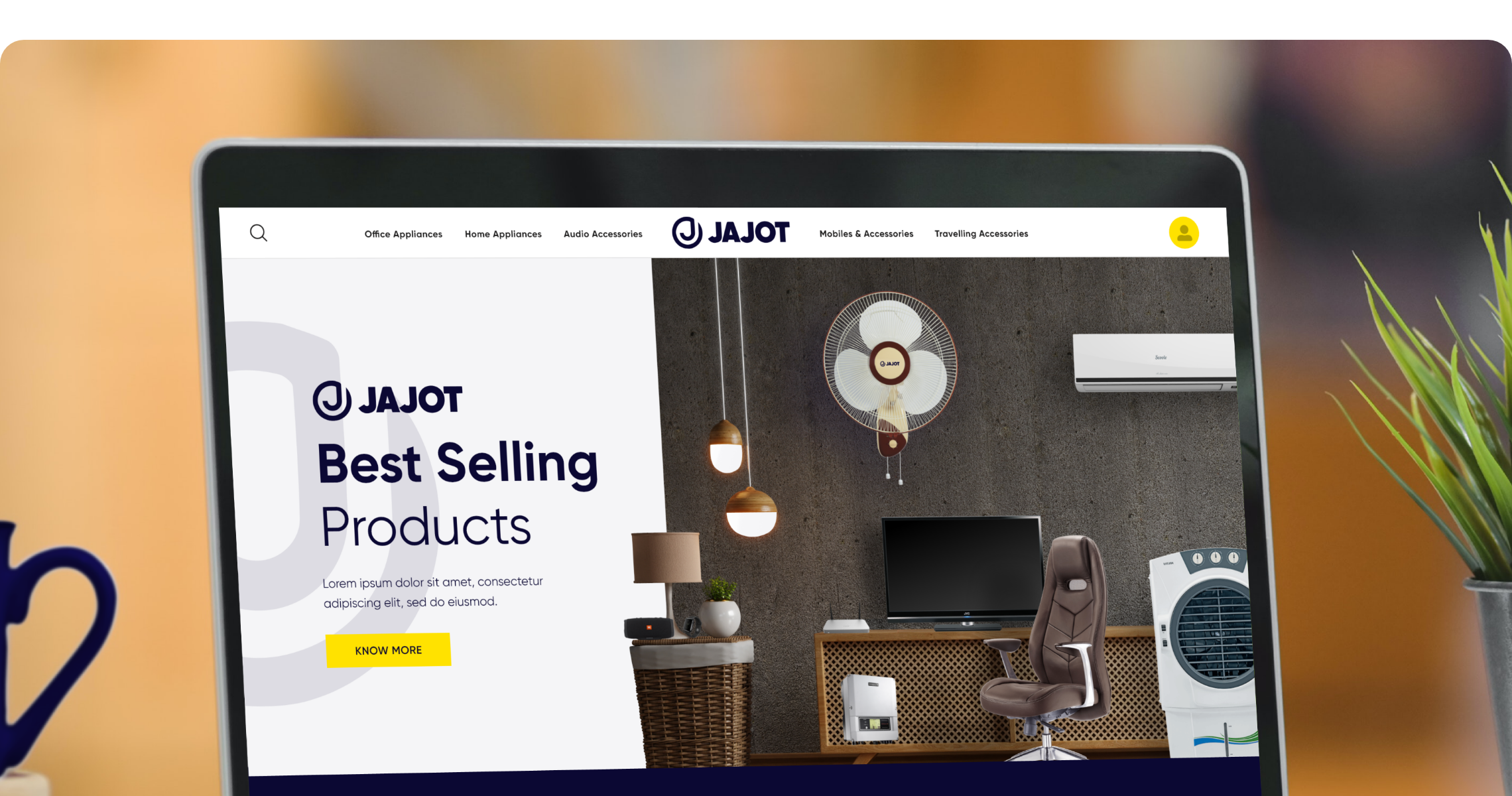 A Laptop show in Jajot Brand website